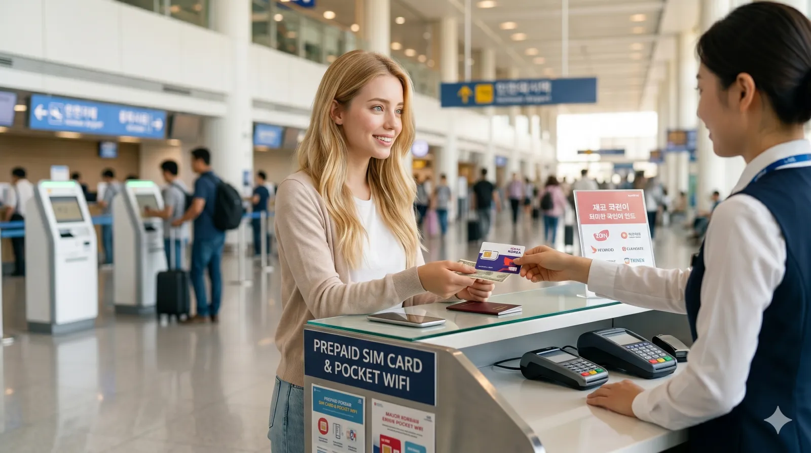 buy sim card Incheon airport counter