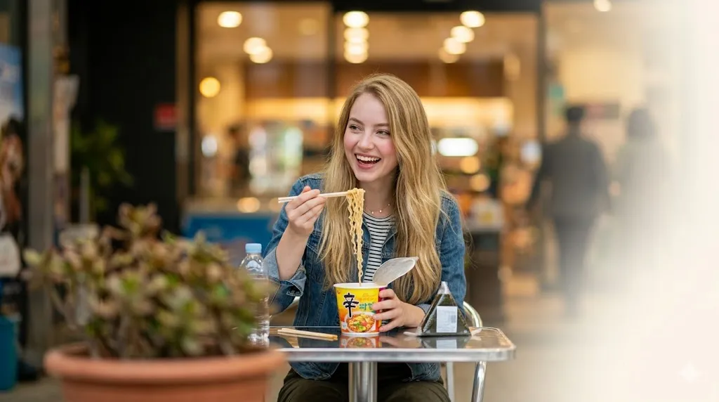Convenience store meal in Korea for international travelers