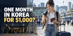 South Korea travel budget showing whether $1,000 is enough for one month
