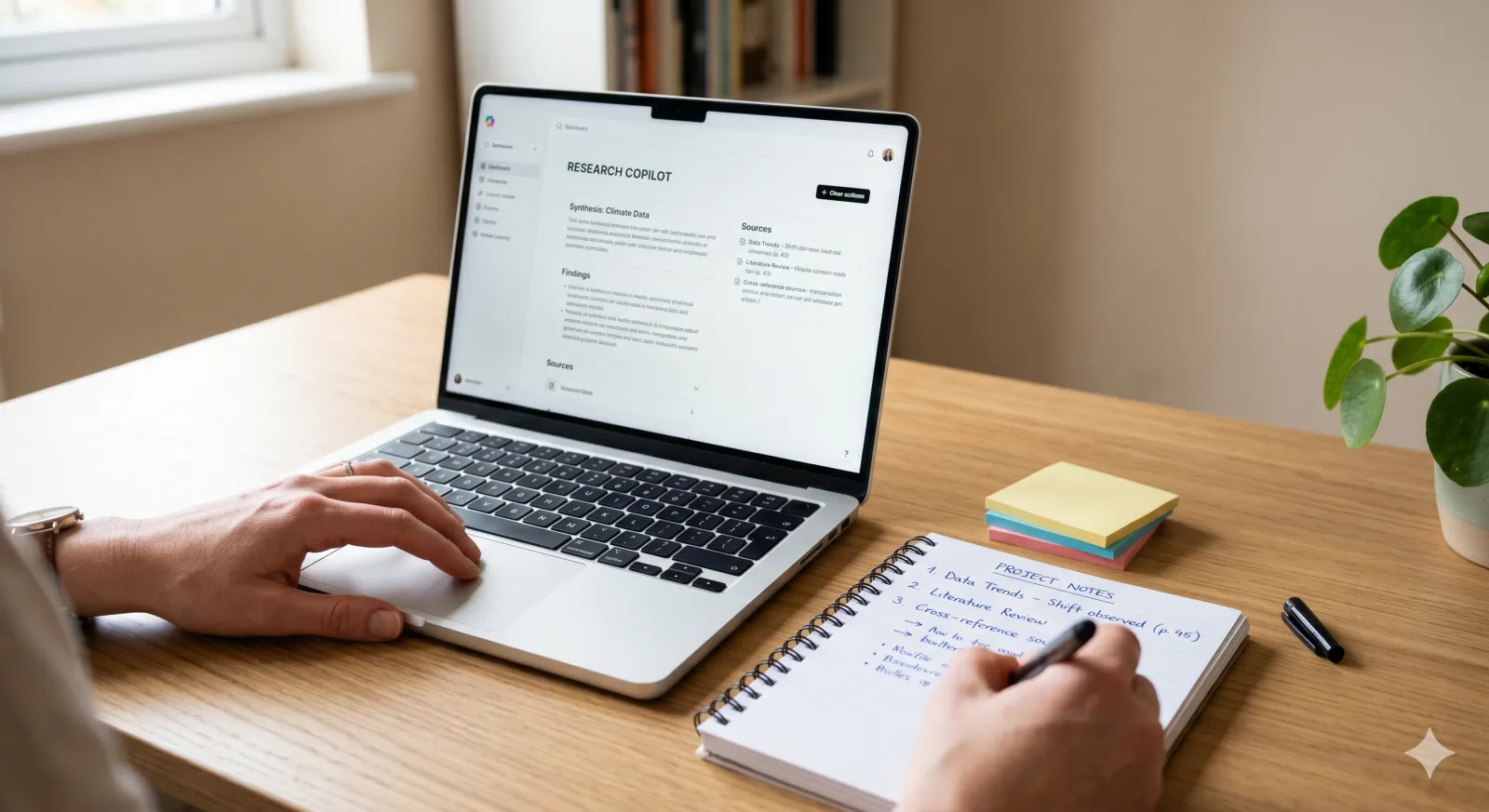 best AI tools 2026 — writing and research comparison chart on laptop screen