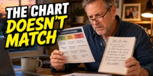 dementia stages — comparing a chart to a loved one's actual symptoms