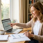 government grants for individuals woman applying online at home