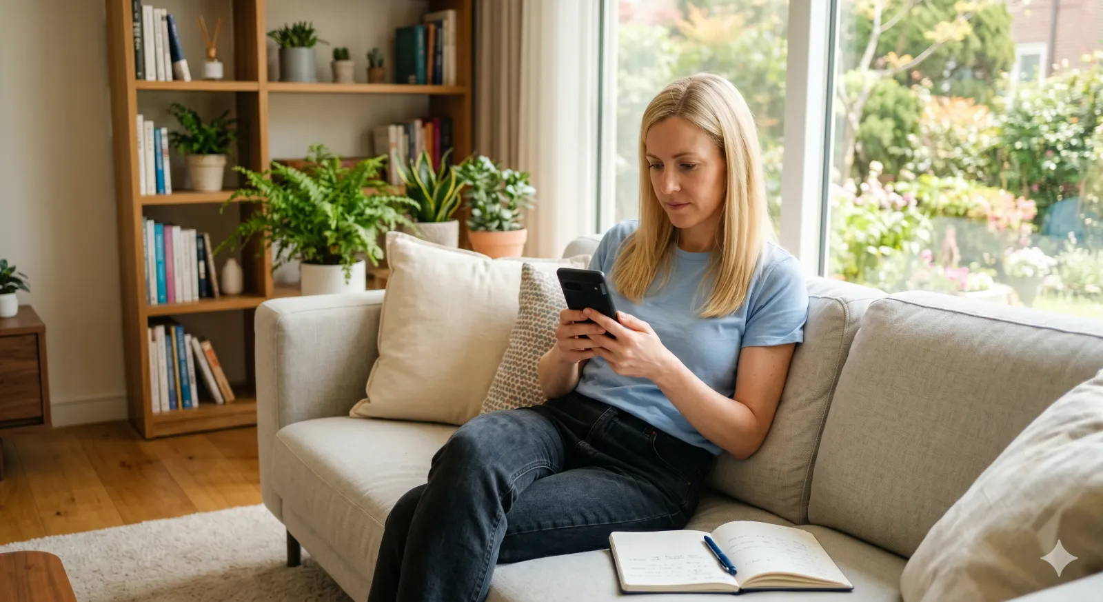 searching for government benefits programs on a phone