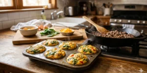 easy high protein meal prep ground beef egg bites
