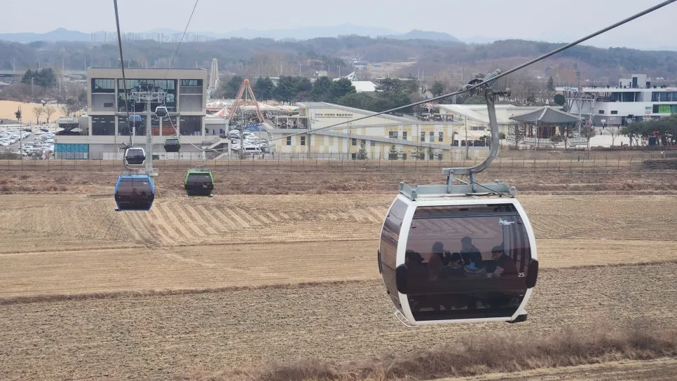 Imjingak Peace Gondola cable cars near the Korean DMZ