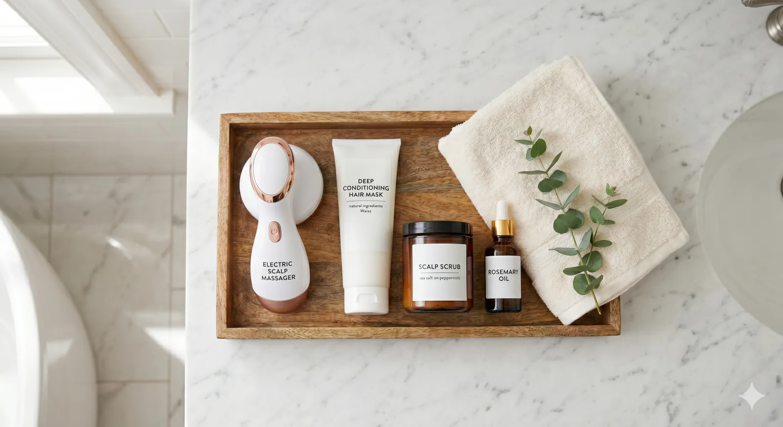 scalp care tools for a home head spa routine