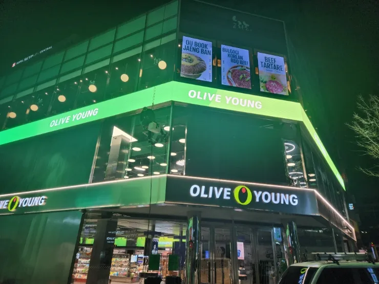 Olive Young store in Myeongdong Seoul