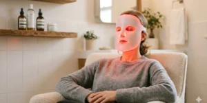 red light therapy mask before and after results on face