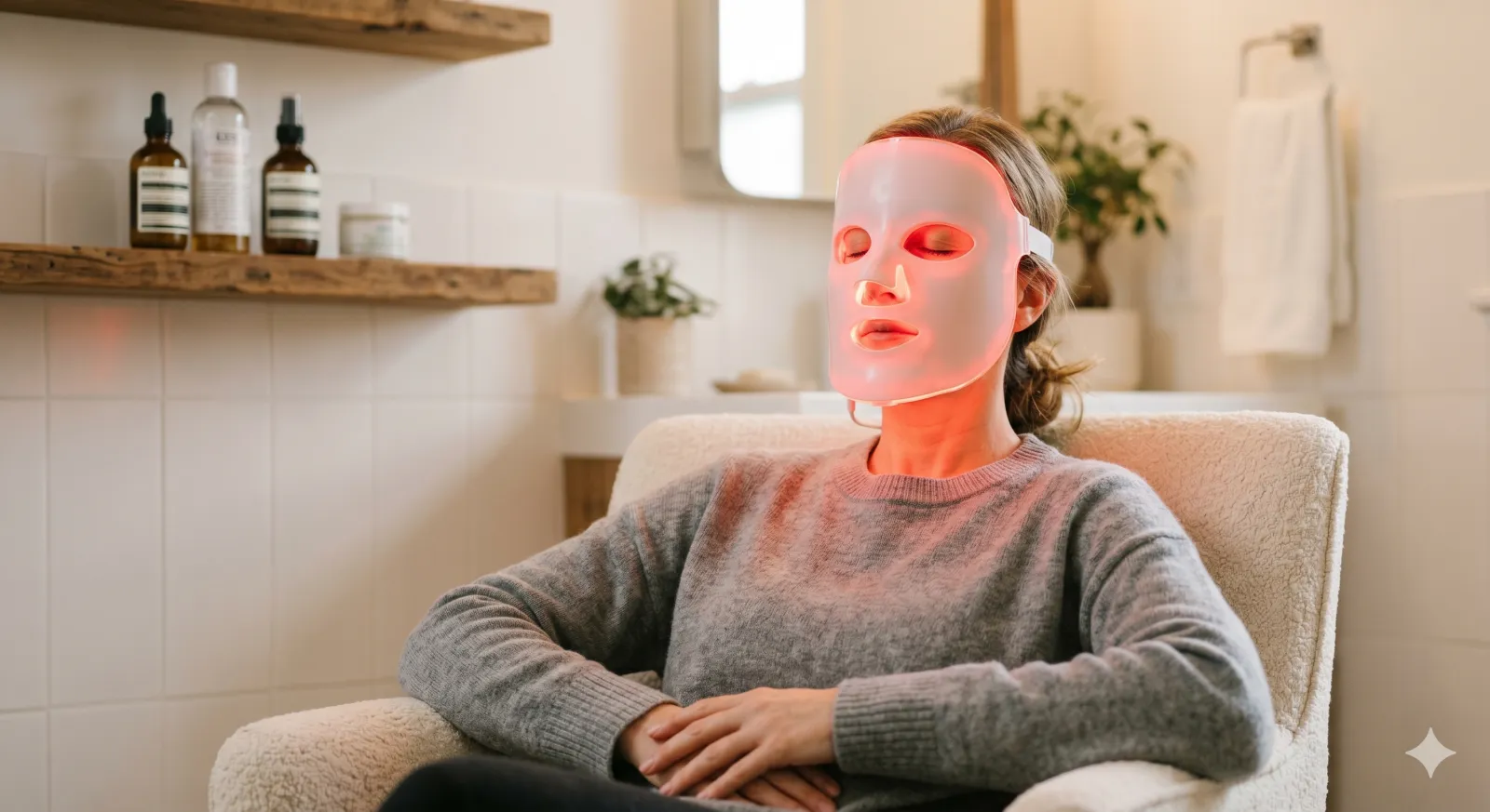 red light therapy at home mask before and after results