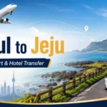 Seoul to Jeju travel guide with flight, Jeju coast, and hotel transfer