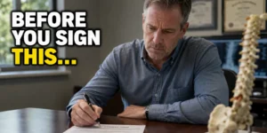 should i get back surgery — hesitating before signing consent form