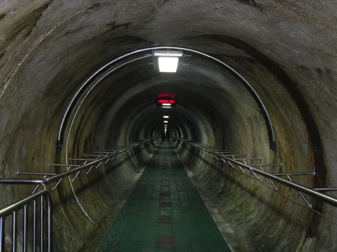Interior passage of the Third Infiltration Tunnel in the Korean DMZ