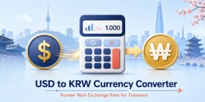 USD to KRW currency converter for Korea travelers